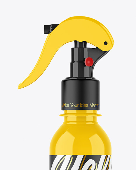 Glossy Spray Bottle Mockup