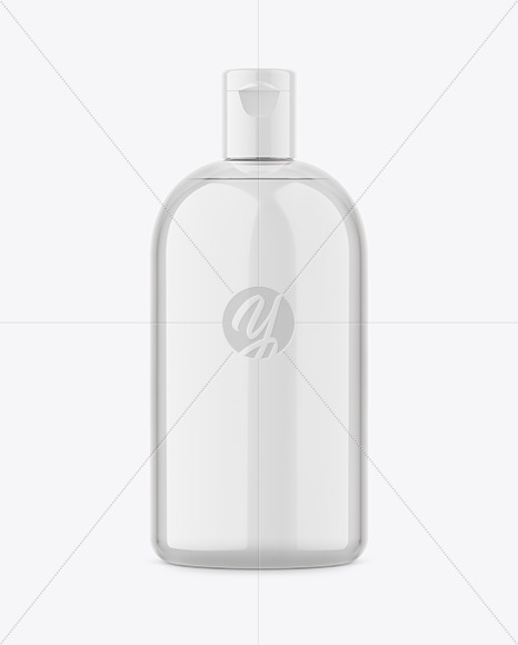 Clear Plastic Cosmetic Bottle Mockup