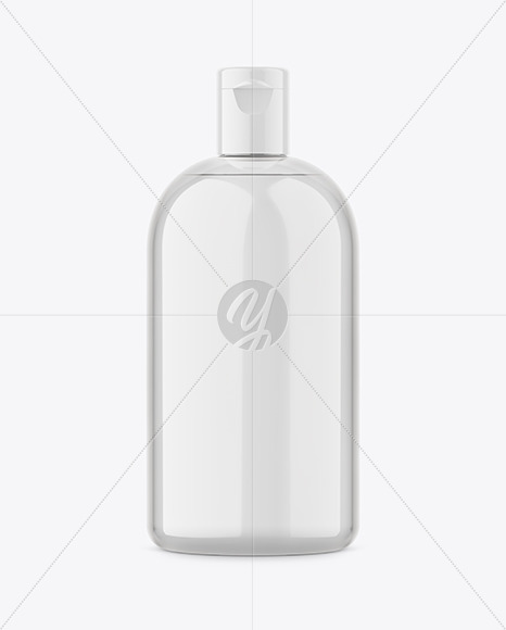 Clear Plastic Cosmetic Bottle Mockup