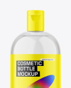 Clear Plastic Cosmetic Bottle Mockup