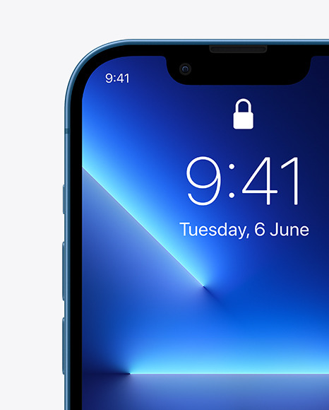 iPhone 13 Mini Blue Mockup