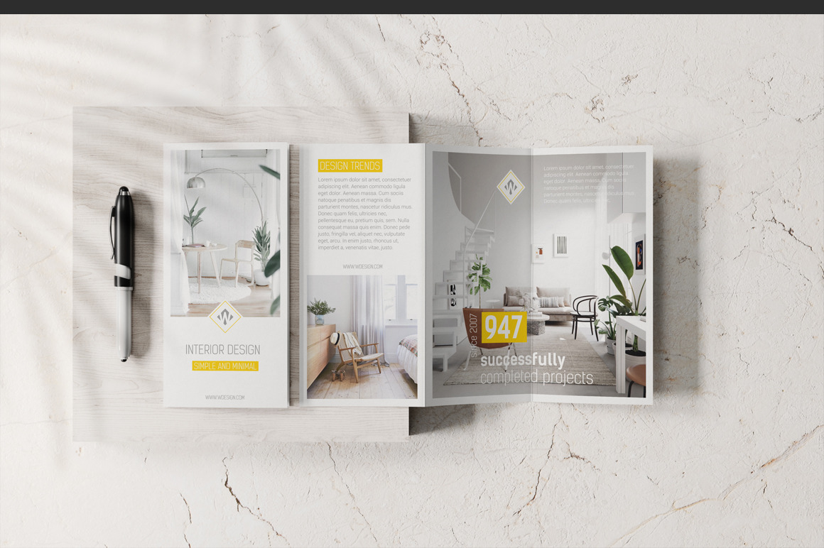 A4 Tri-fold Brochure Mockup A4 Tri-fold Brochure Mockup