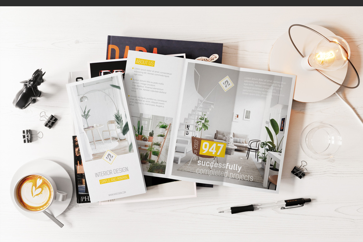 A4 Tri-fold Brochure Mockup