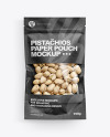 Kraft Paper Pouch with Pistachios Mockup