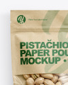 Kraft Paper Pouch with Pistachios Mockup