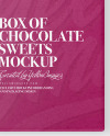 Kraft Box of Chocolate Sweets Mockup