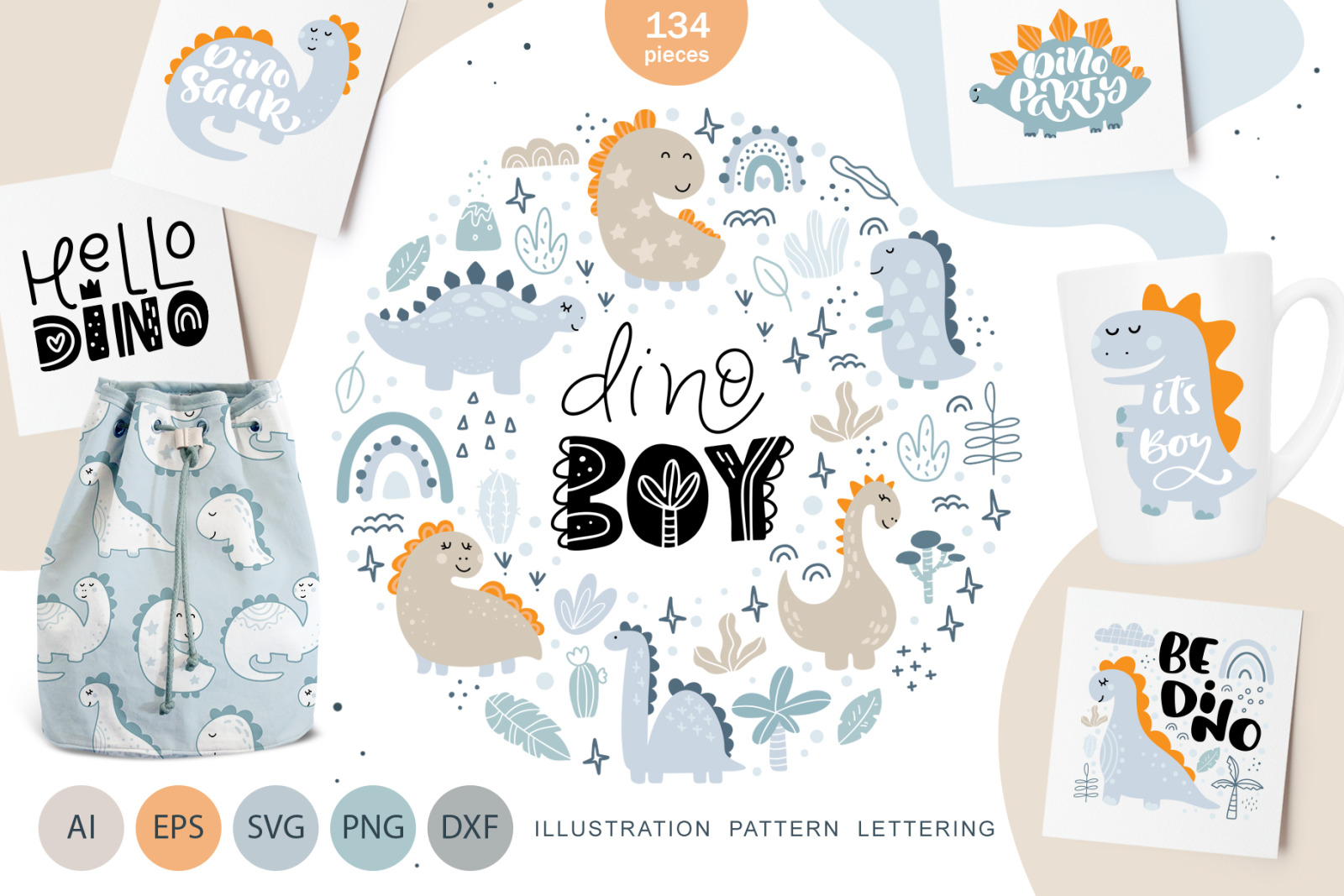 Dino Boy SVG Dino Boy SVG