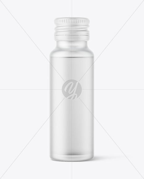 50ml Frosted Clear Glass Bottle Mockup