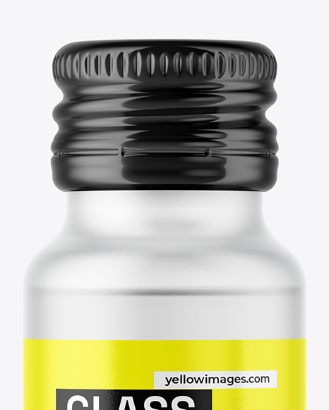 50ml Frosted Clear Glass Bottle Mockup