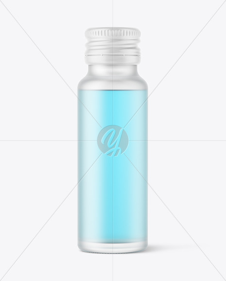 50ml Frosted Clear Glass Bottle Mockup