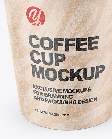 Six Kraft Paper Cups Mockup