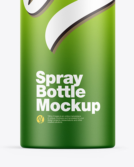 Matte Deodorant Spray Bottle Mockup