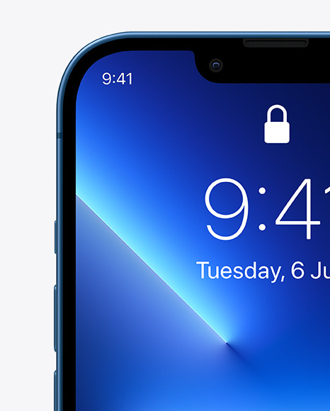 iPhone 13 Blue Mockup