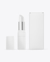 Opened Square Lipstick Tube w/ Box Mockup