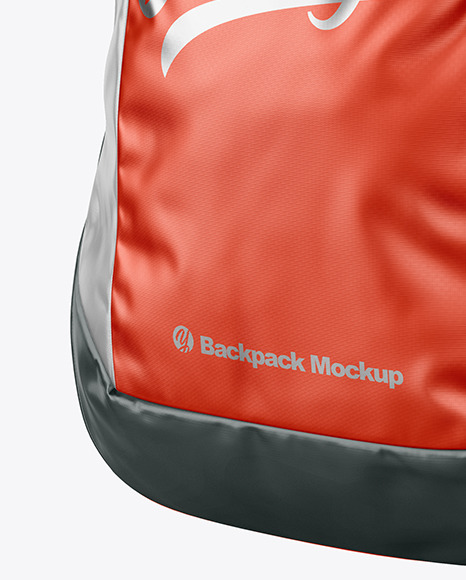 Semi Metallic Textile Backpack Mockup