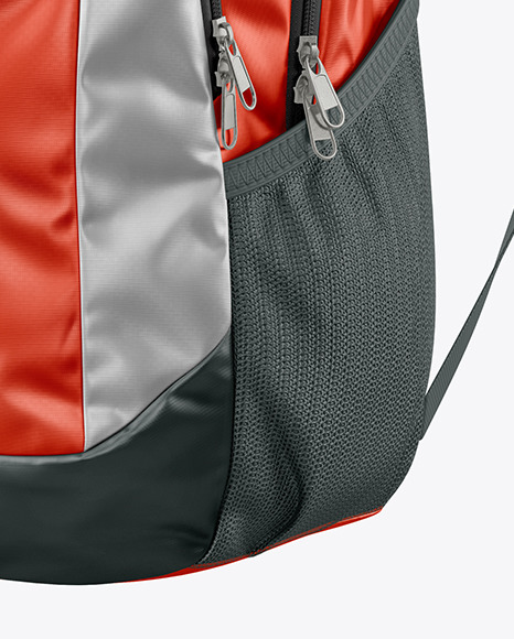 Semi Metallic Textile Backpack Mockup