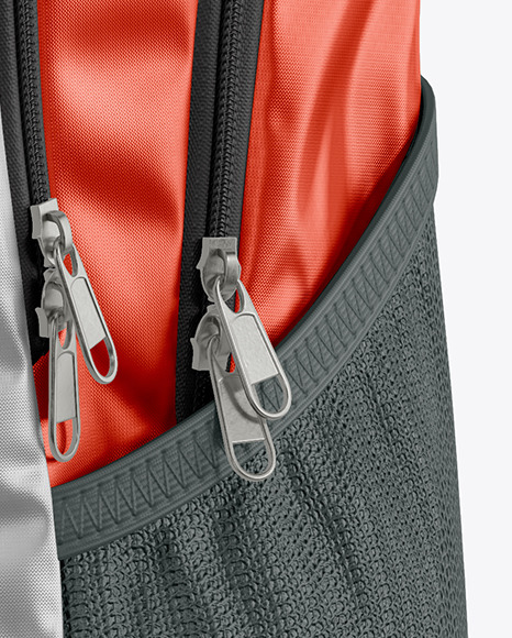 Semi Metallic Textile Backpack Mockup