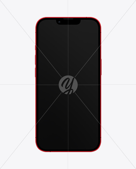 iPhone 13 Red Mockup