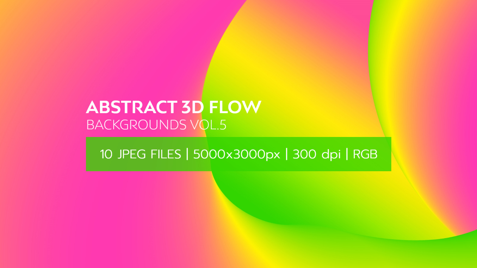 Abstract 3D Flow Backgrounds Vol.5