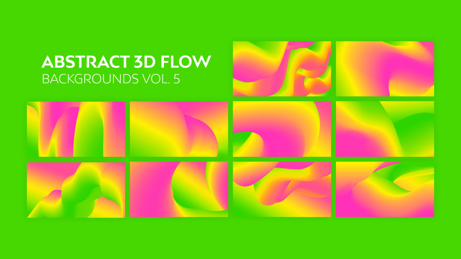 Abstract 3D Flow Backgrounds Vol.5