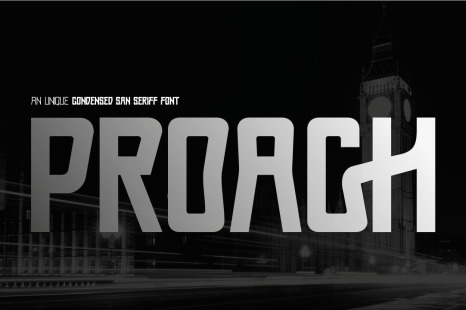 Proach Font - Yellow font