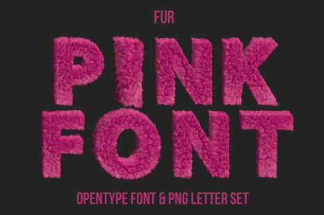 Fur Pink Font - 3d games