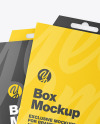 Two Paper Boxes w/ Hang Tab Mockup