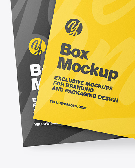 Two Paper Boxes w/ Hang Tab Mockup