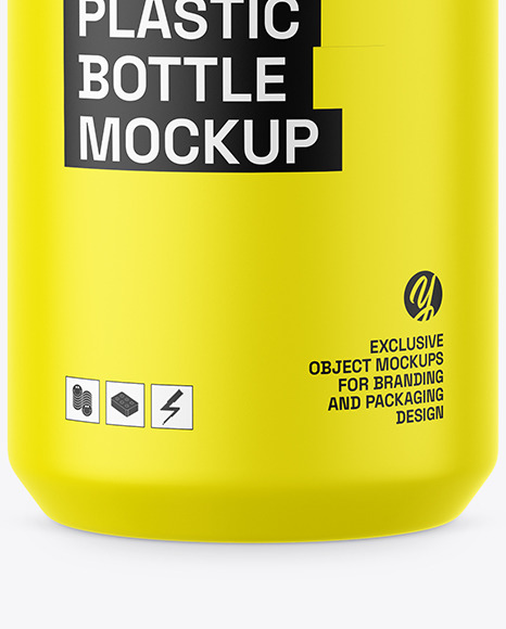 Matte Plastic Bottle Mockup