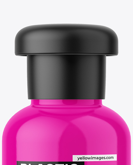 Glossy Plastic Bottle Mockup