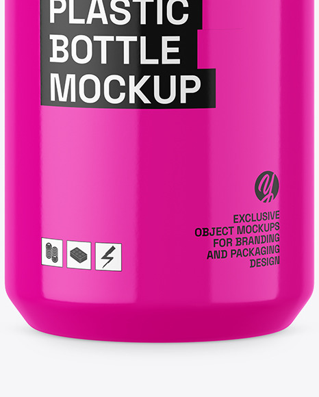 Glossy Plastic Bottle Mockup