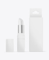 Opened Square Lipstick Tube w/ Box Mockup