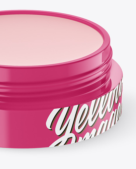 Glossy Lip Balm Jar Mockup