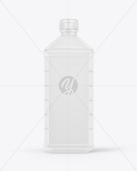 Square Plastic Antiseptic Bottle Mockup