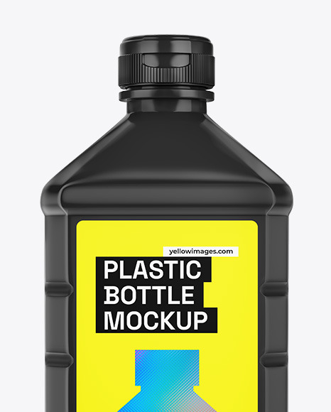 Square Plastic Antiseptic Bottle Mockup