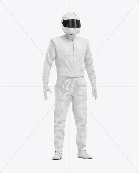 F1 Racing Kit Mockup - Half Side View