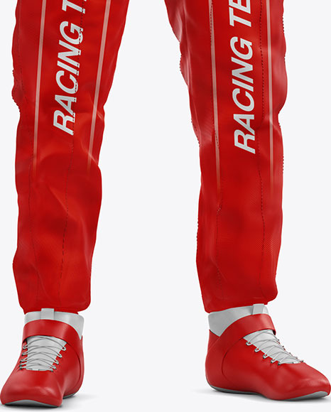 F1 Racing Kit Mockup - Half Side View