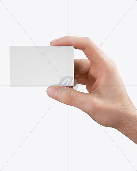 Business Card in Hand Mockup