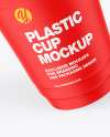 Matte Plastic Cup with Straw Mockup