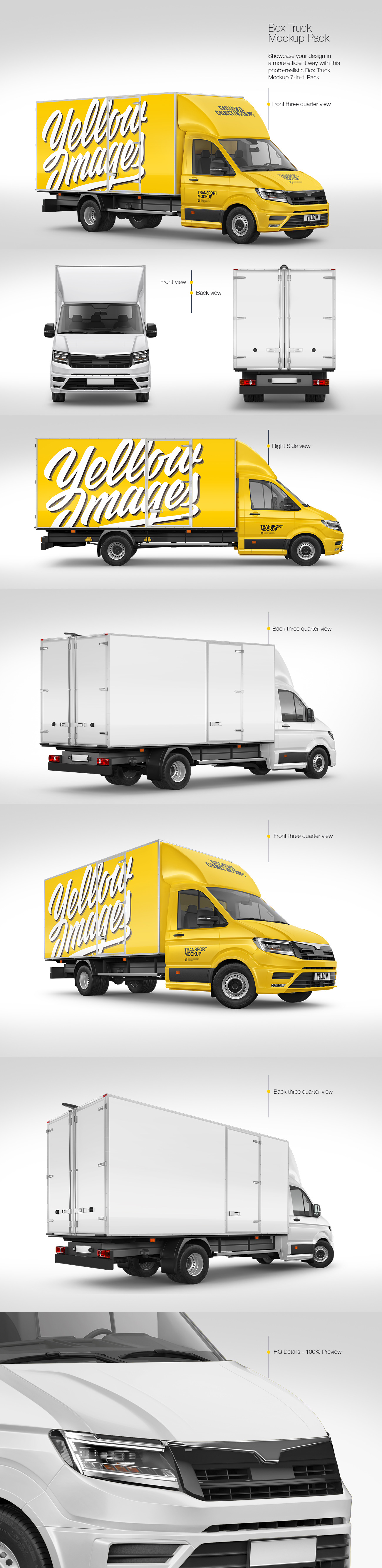 Box Truck Mockup Pack Box Truck Mockup Pack