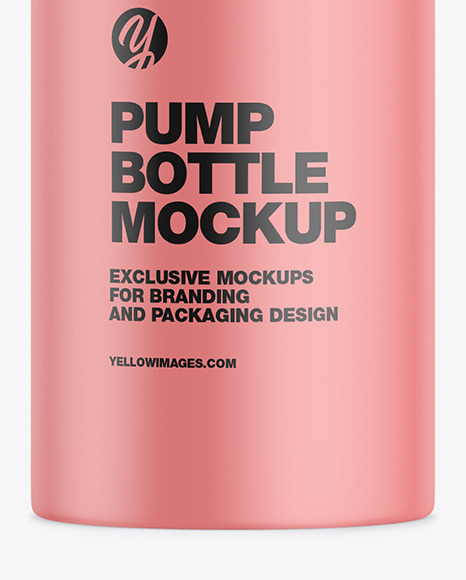 Matte Bottle with Pump Mockup