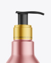 Matte Metallic Bottle with Pump Mockup