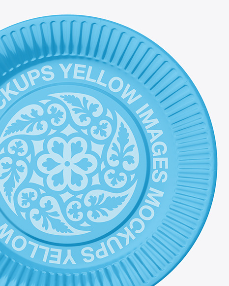 Glossy Paper Plate Mockup