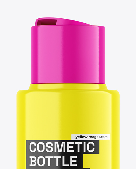 Glossy Plastic Cosmetic Bottle Mockup