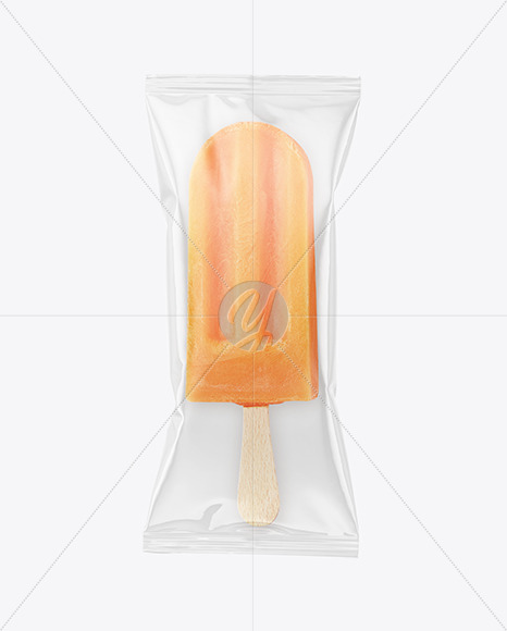 Orange Fruit Popsicle Ice Cream Mockup