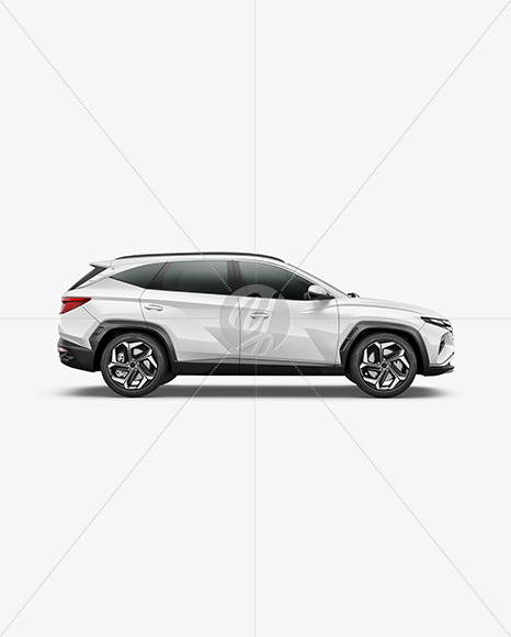 Compact Crossover SUV Mockup - Side View