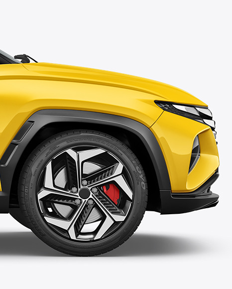 Compact Crossover SUV Mockup - Side View