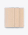 Three Chocolate Bars in Kraft Packaging Mockup