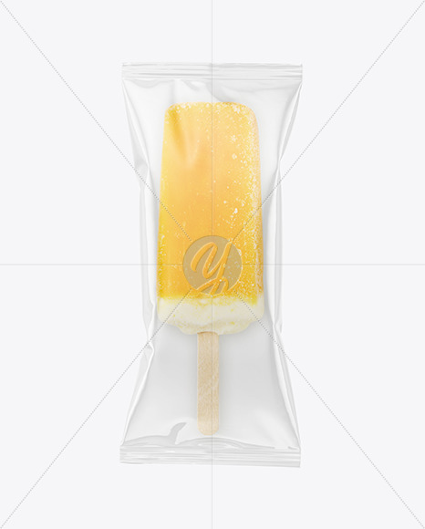 Orange Fruit Popsicle Ice Cream Mockup