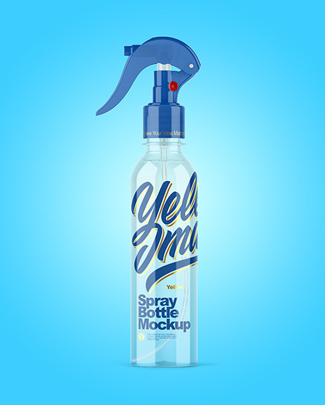 Clear Spray Bottle Mockup